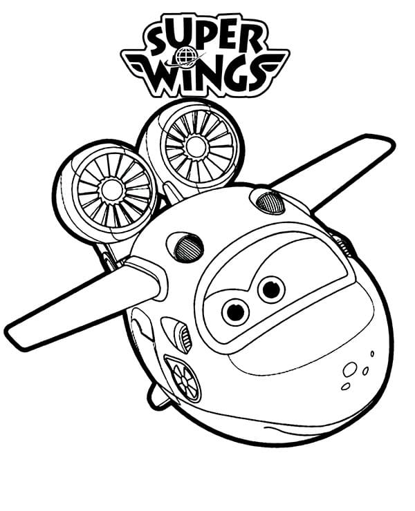 Mira nella serie Super Wings da colorare