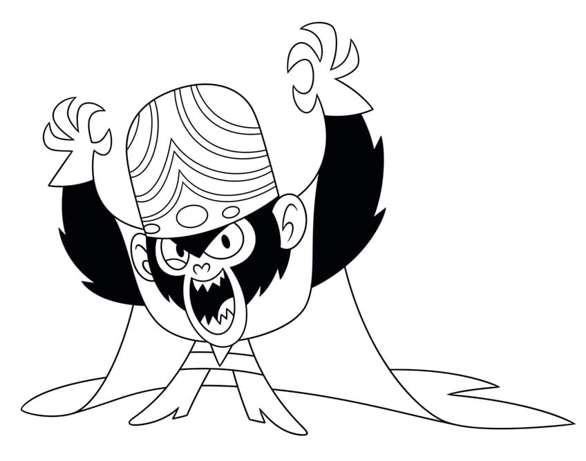 Mojo Jojo di Le Superchicche da colorare