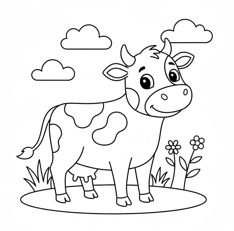 Mucche da colorare