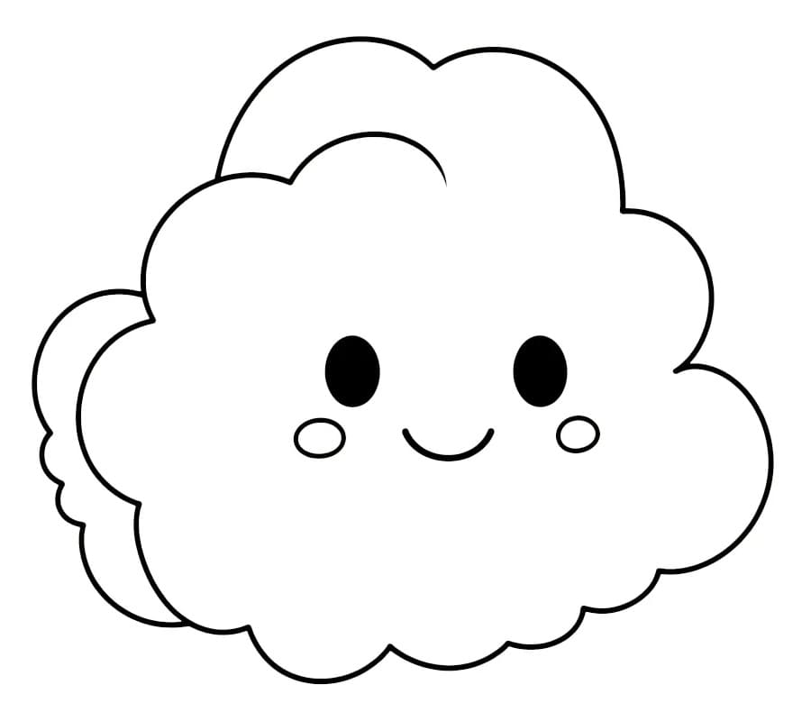 Nuvola adorabile da colorare