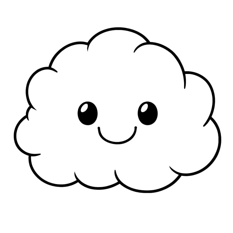 Nuvola animata da colorare