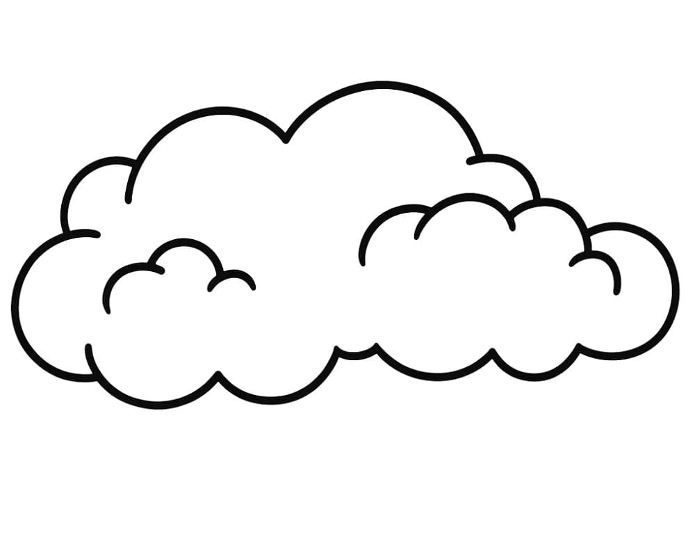 Nuvola semplice da colorare