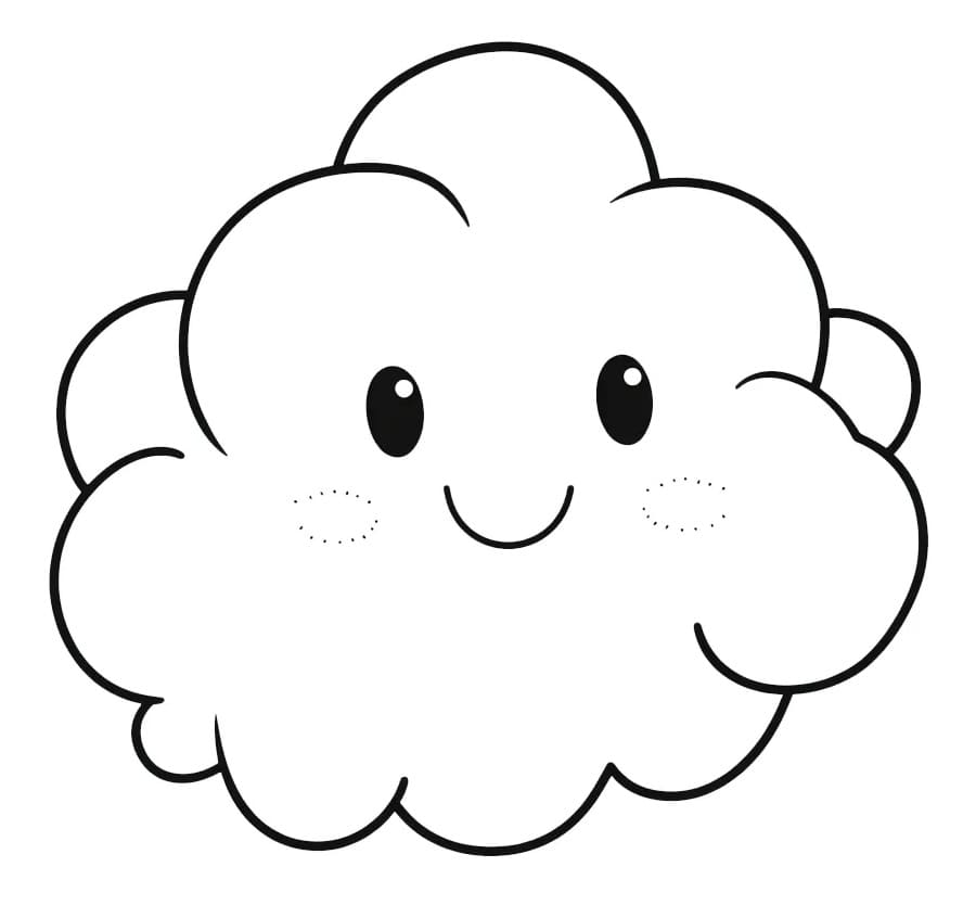 Nuvola super carina da colorare