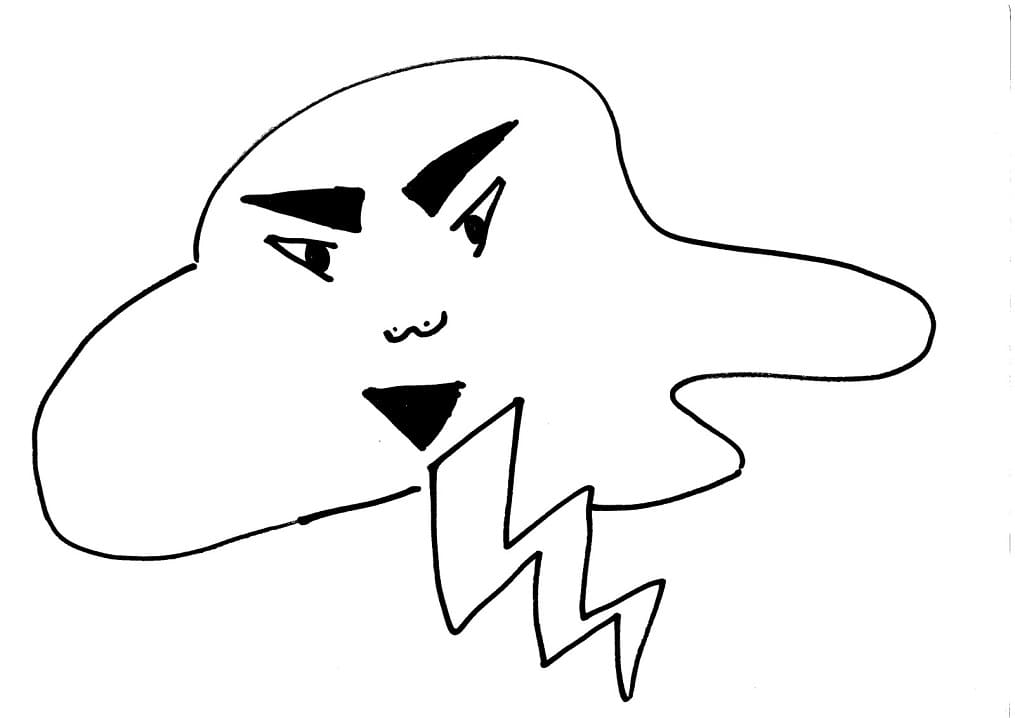 Nuvola temporalesca da colorare