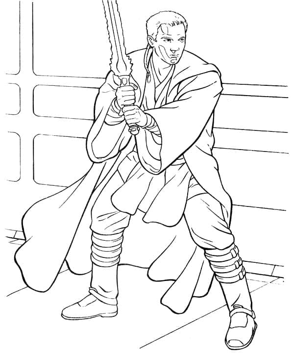 Obi-Wan Kenobi stiloso da colorare