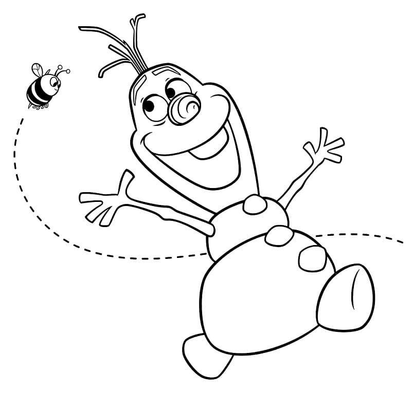 Olaf e un’Apina da colorare