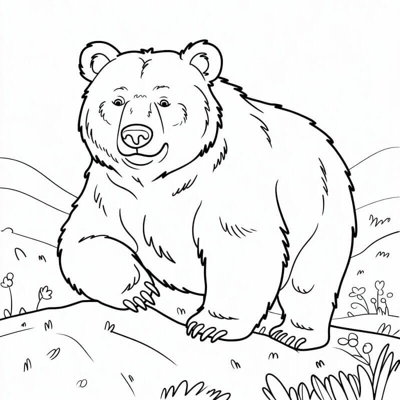 Orso Grande da colorare