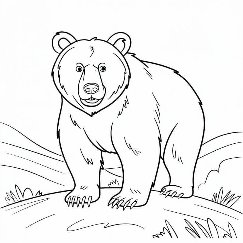 Orso Normale da colorare