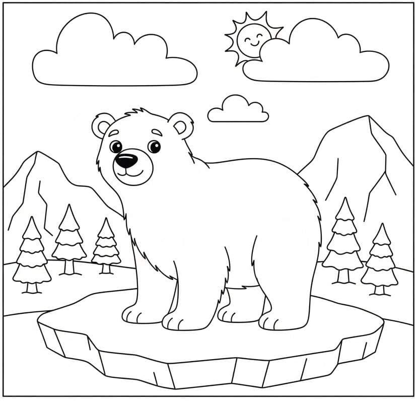 Orsi Polari da colorare