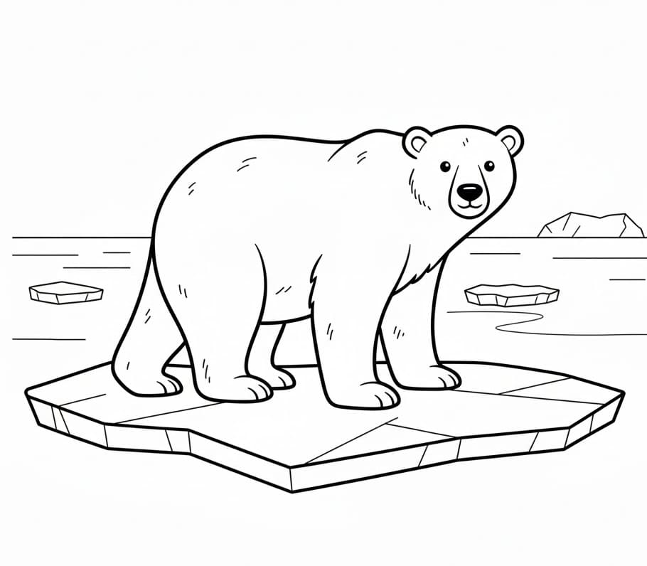 Orso Polare Normale da colorare