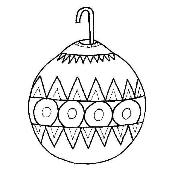 Pallina Natalizia Bellissima da colorare