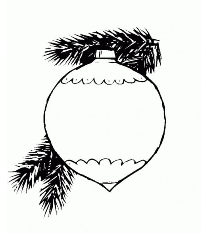 Pallina Natalizia Gratuita da colorare