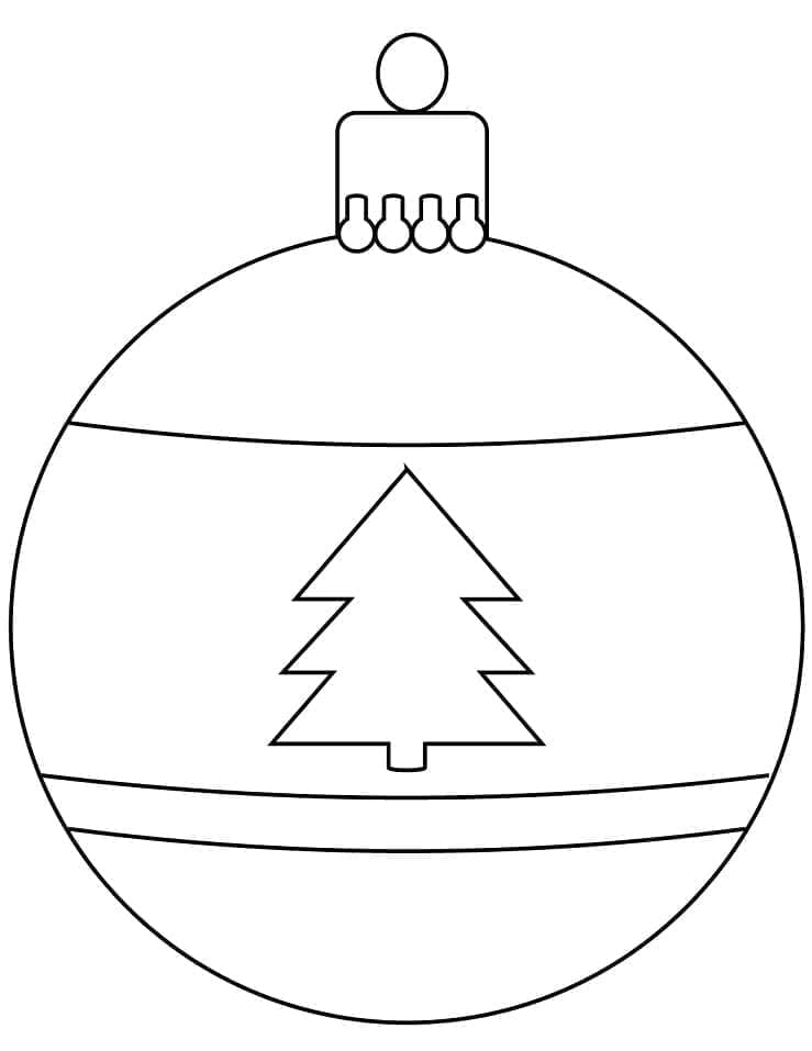 Pallina di Natale Super Facile da colorare