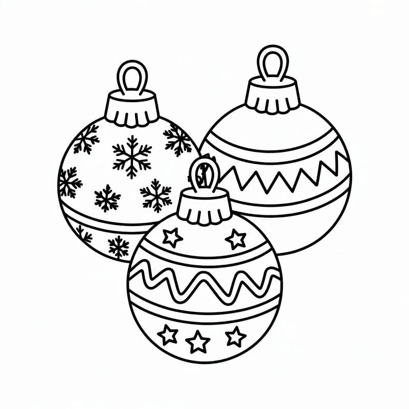 Palline Natalizie Festive da colorare