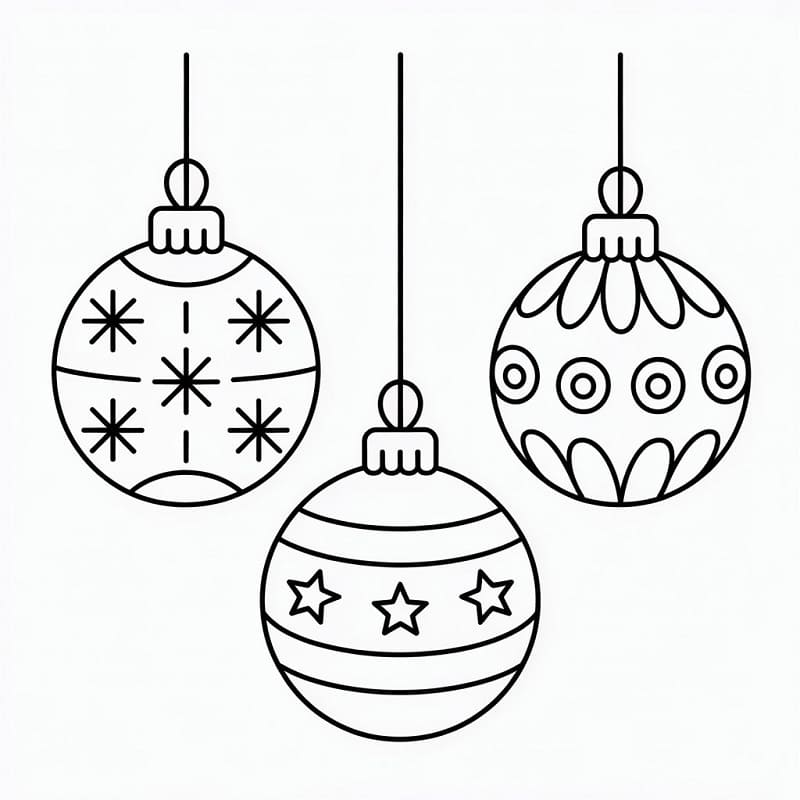 Palline di Natale Base da colorare