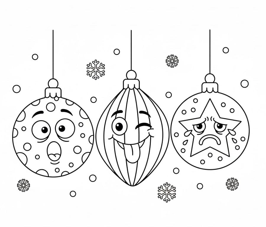 Palline di Natale Cartone da colorare