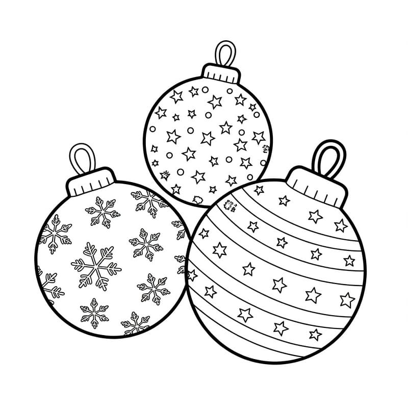 Palline di Natale Eleganti da colorare