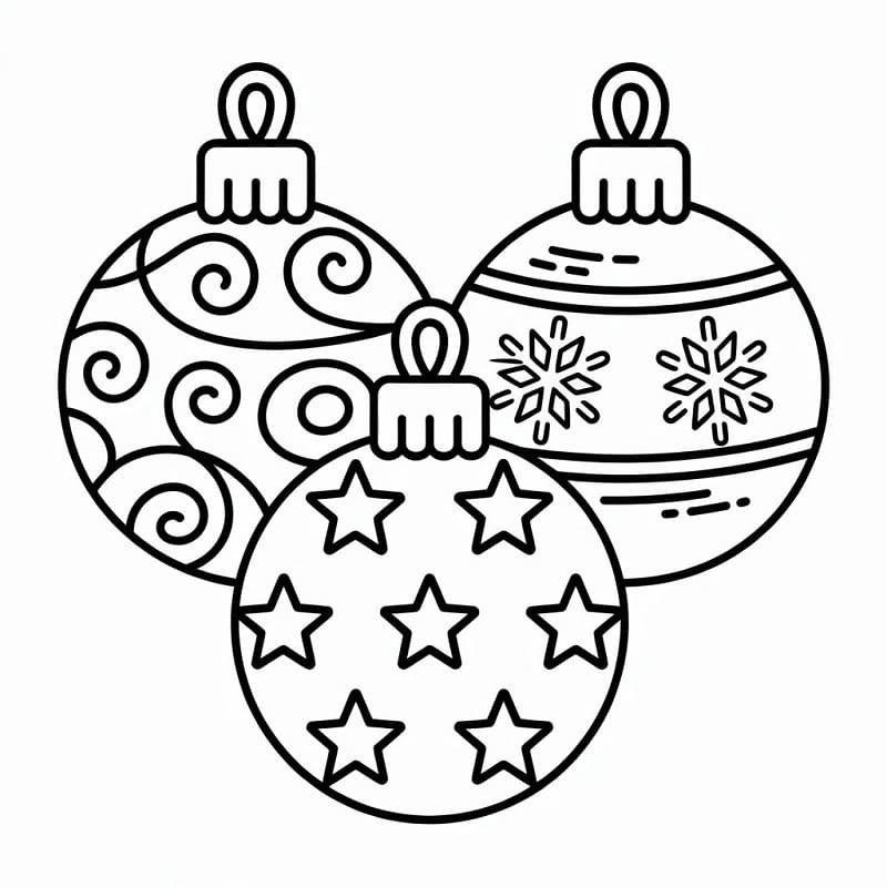 Palline di Natale Fantastiche da colorare