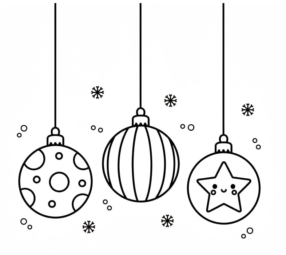 Palline di Natale Graziosissime da colorare