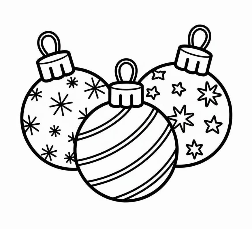 Palline di Natale Incantevoli da colorare
