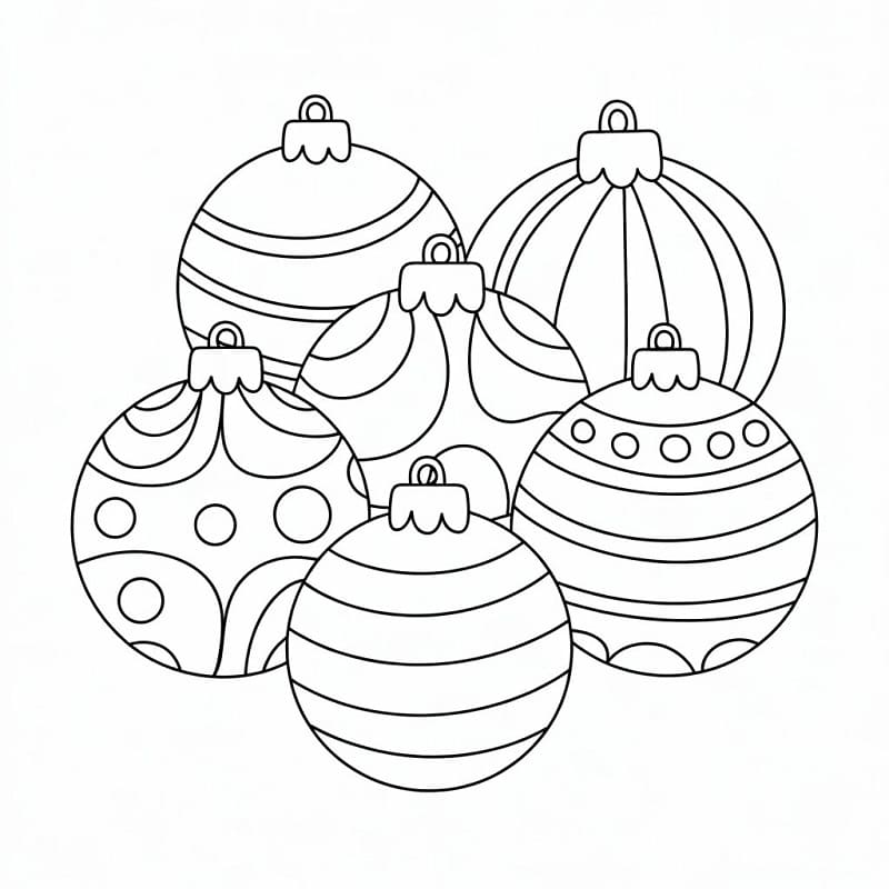 Palline di Natale Meravigliose da colorare