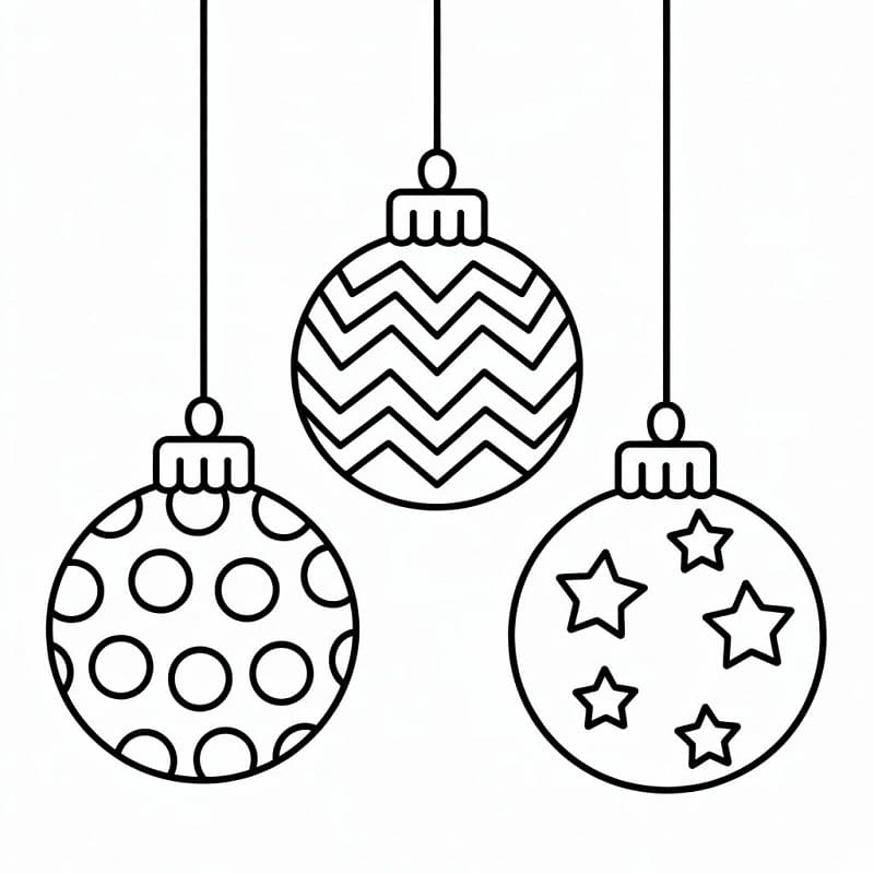 Palline di Natale Perfette da colorare