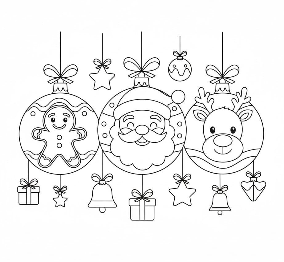 Palline di Natale Straordinarie da colorare