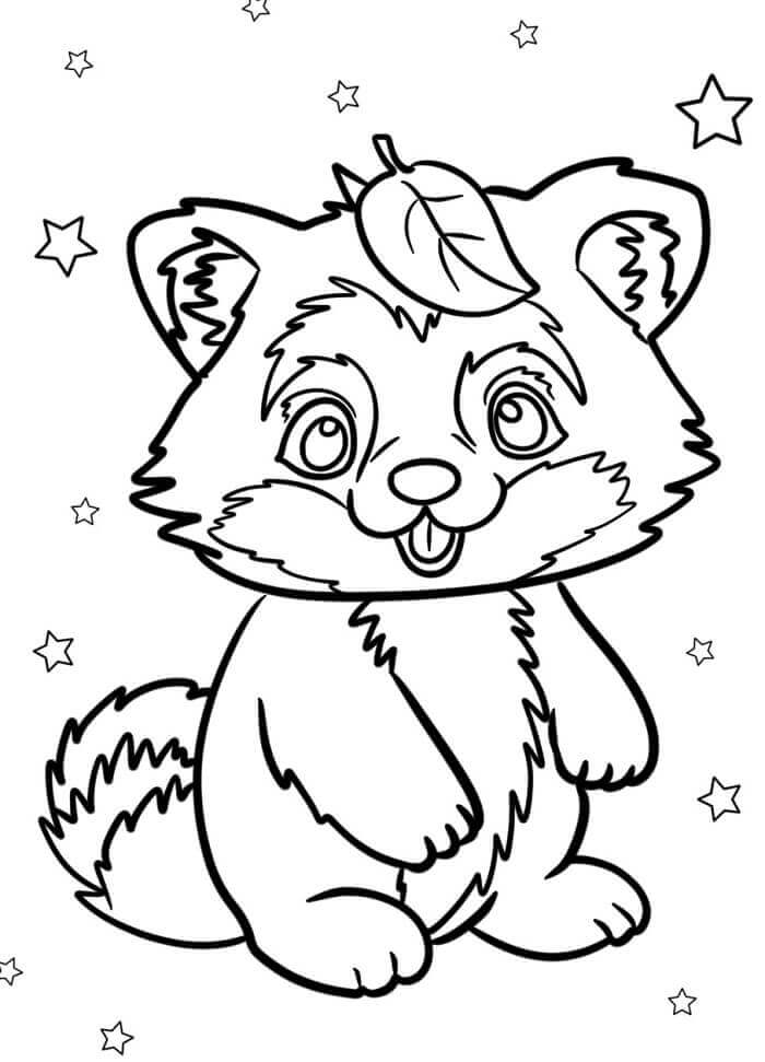 Panda Rosso Stampabile per Piccoli da colorare