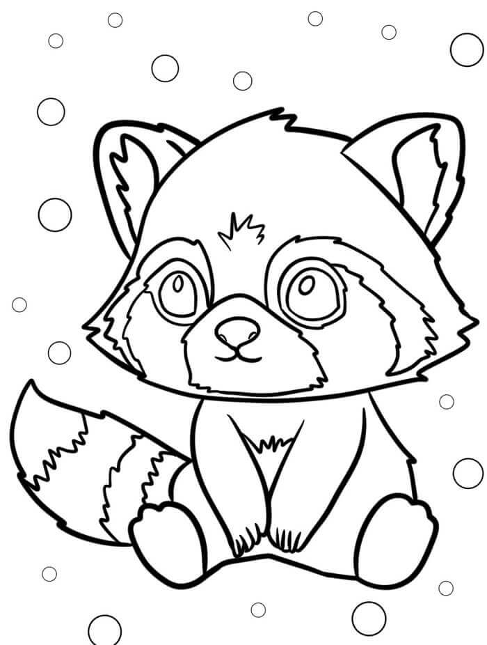 Panda Rosso per Bimbi da colorare