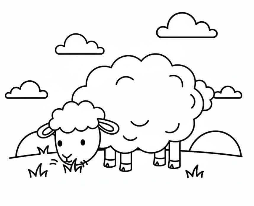 Pecora Pascola da colorare
