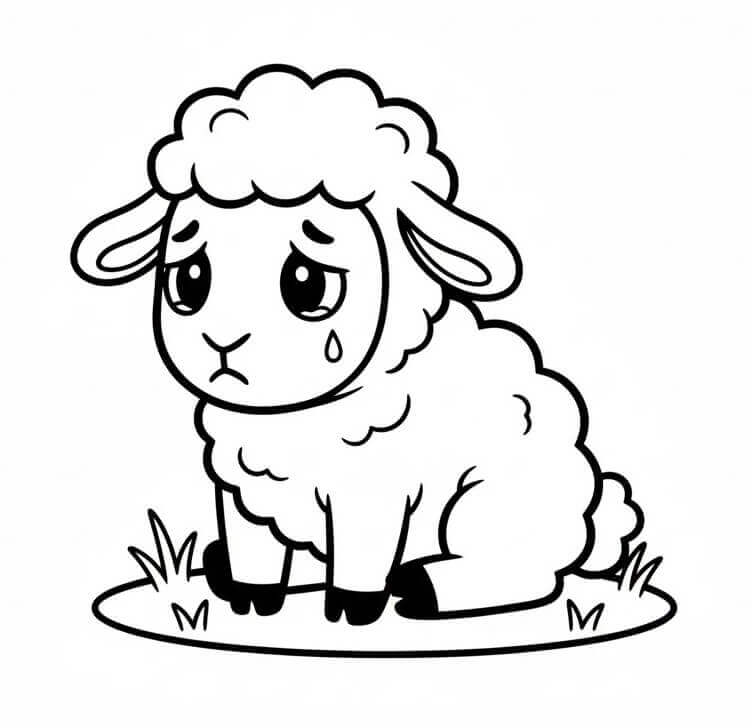 Pecora Triste da colorare