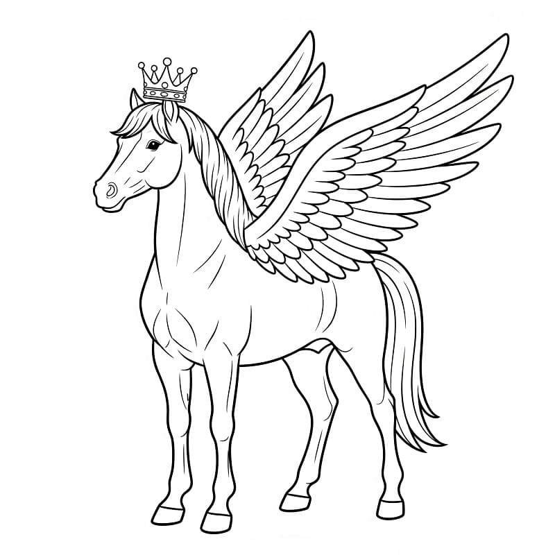 Pegaso Base da colorare