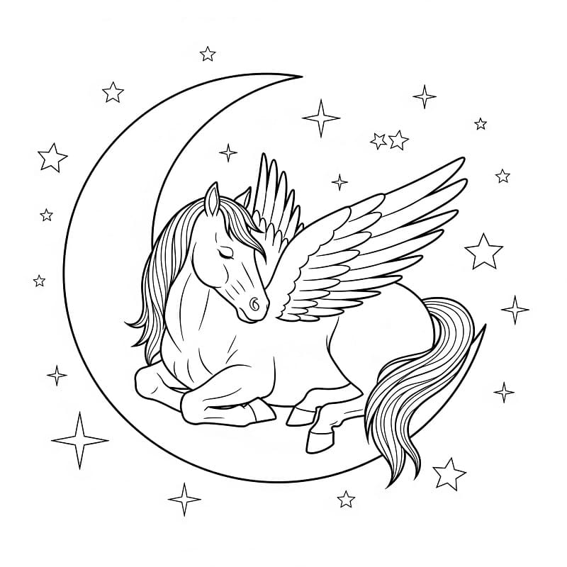 Pegaso Fantastico da colorare