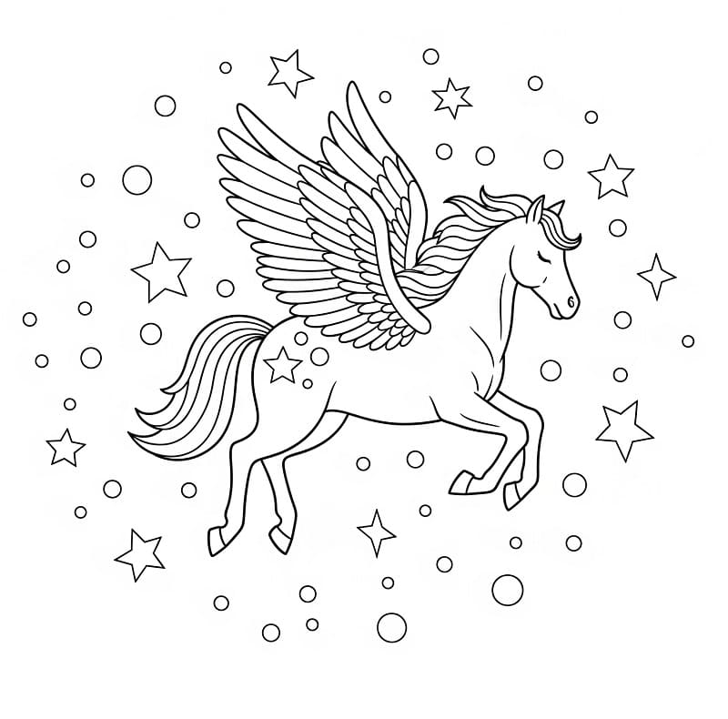 Pegaso Figo da colorare