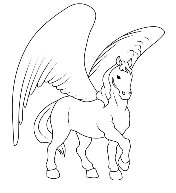 Pegaso Immagine Gratis da colorare