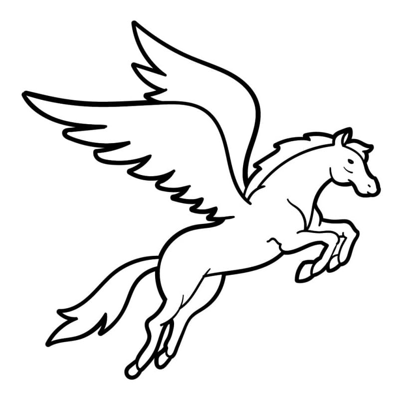 Pegaso Straordinario da colorare