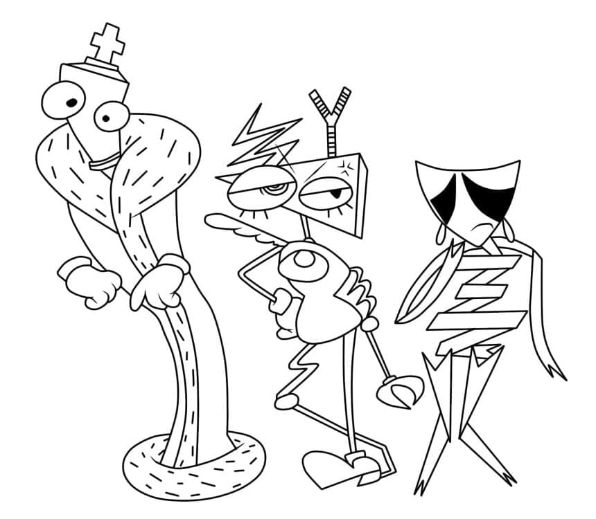 Personaggi dal The Amazing Digital Circus da colorare