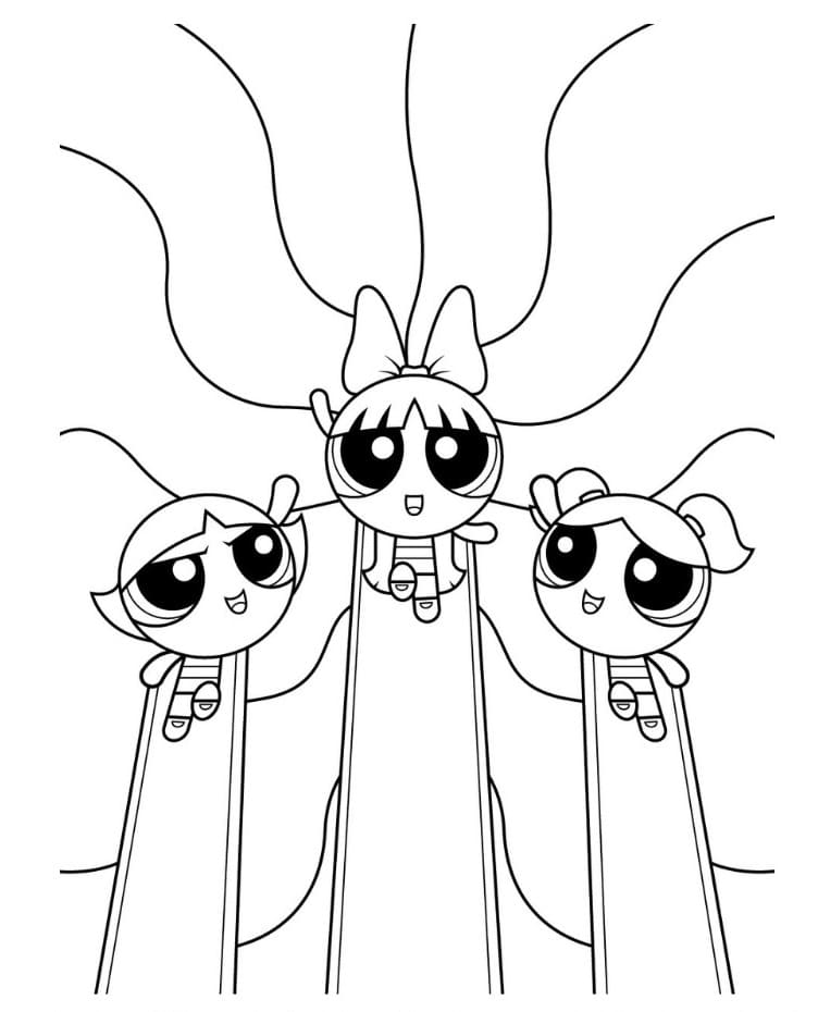 Personaggi delle Superchicche da colorare