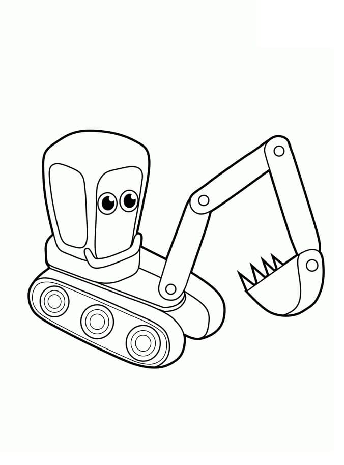 Piccolo Escavatore da colorare