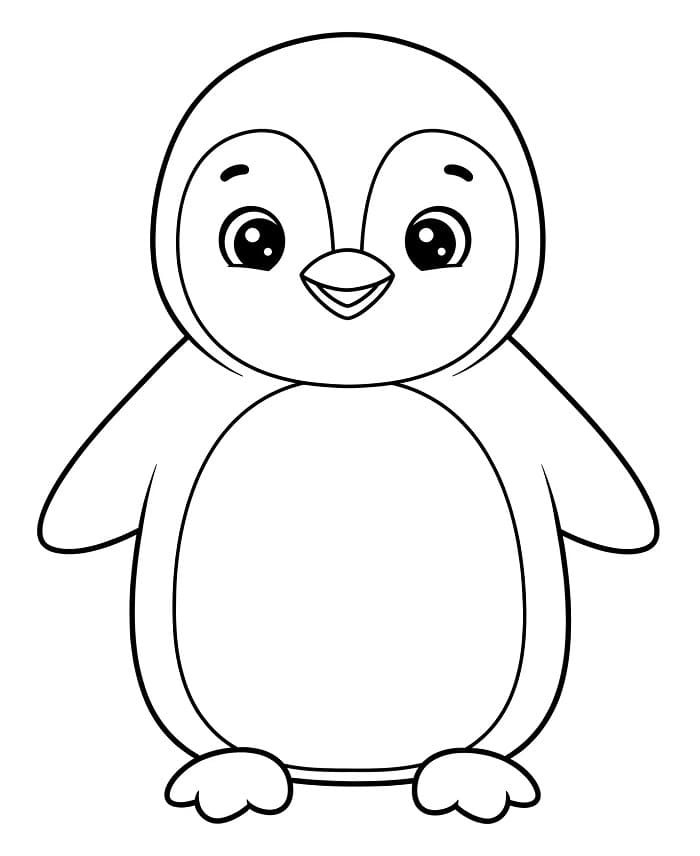 Pinguino Molto Carino da colorare