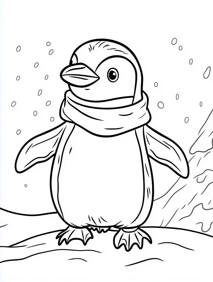 Pinguino Selvatico da colorare