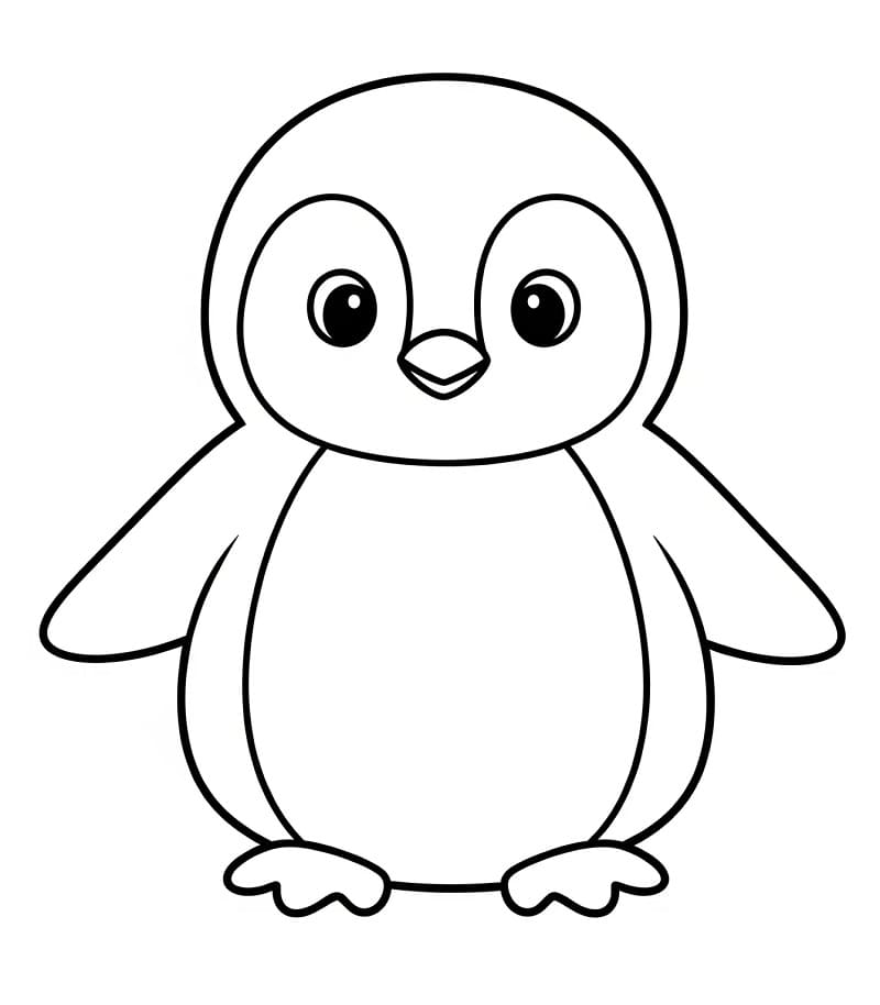 Pinguino Tenero da colorare
