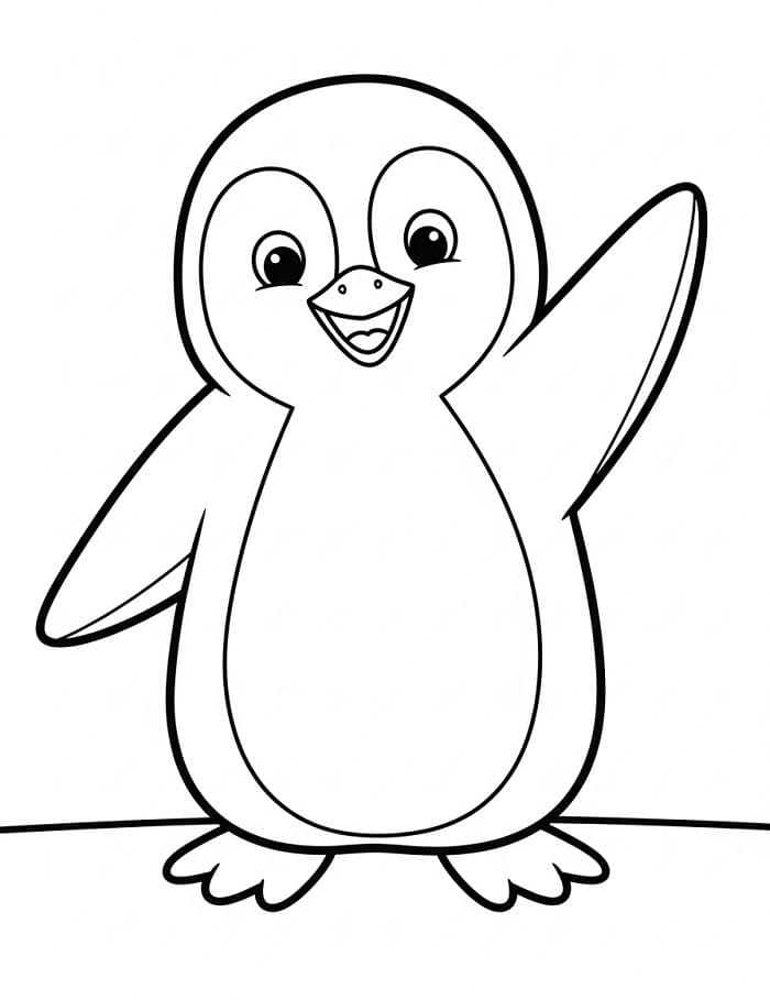 Pinguino dei Cartoni Animati da colorare