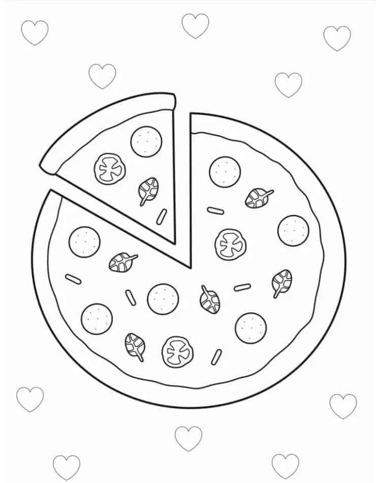 Pizza 2 da colorare