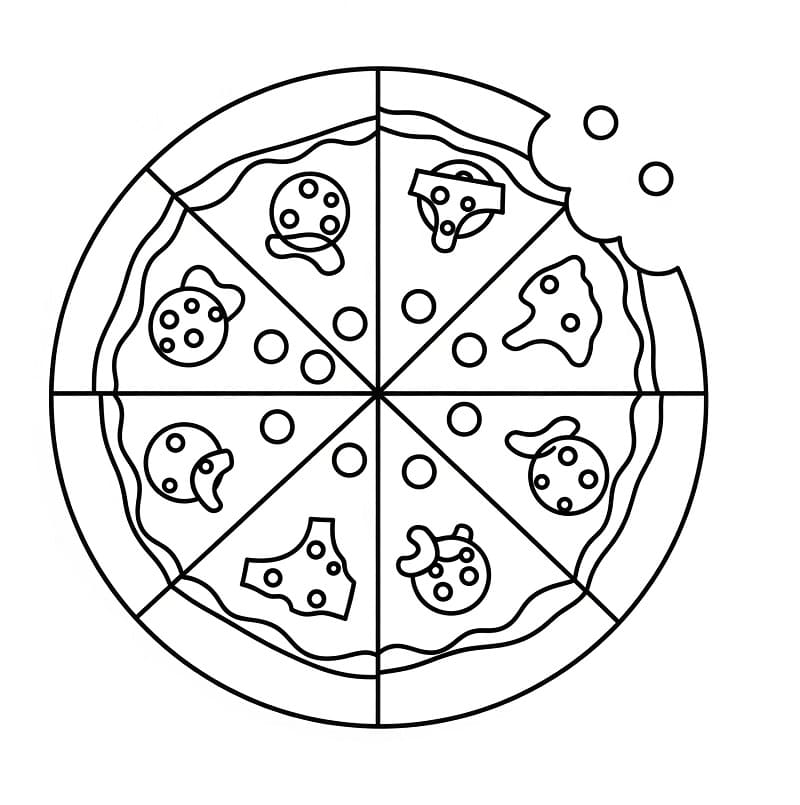 Pizza Bedava da colorare