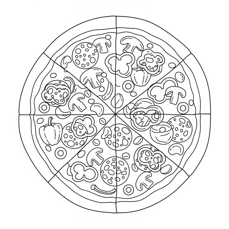 Pizza Figa da colorare