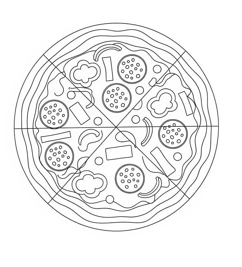 Pizza Graziosa da colorare