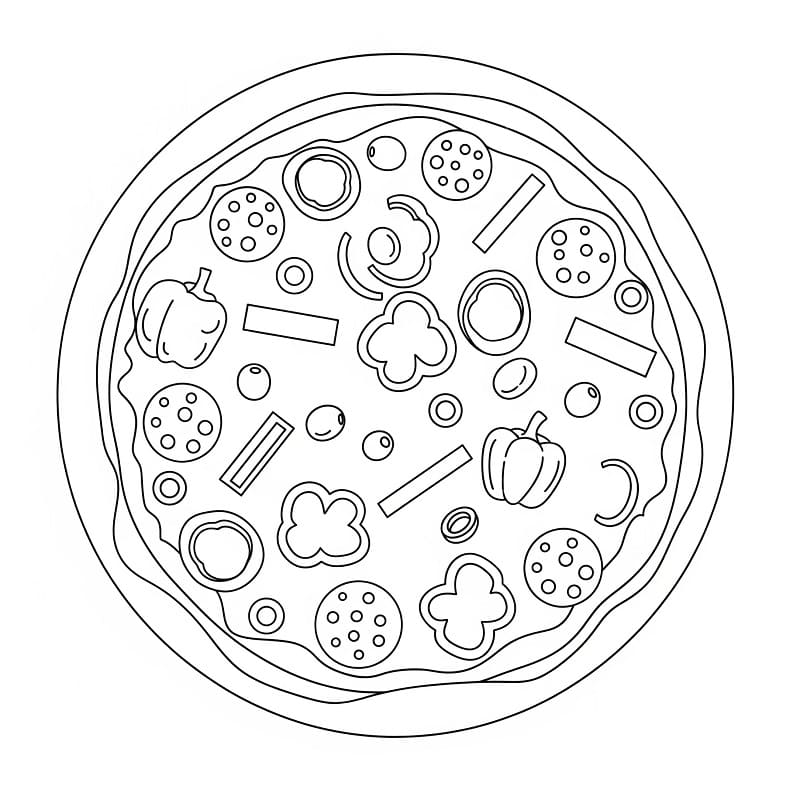 Pizza Omaggio da colorare