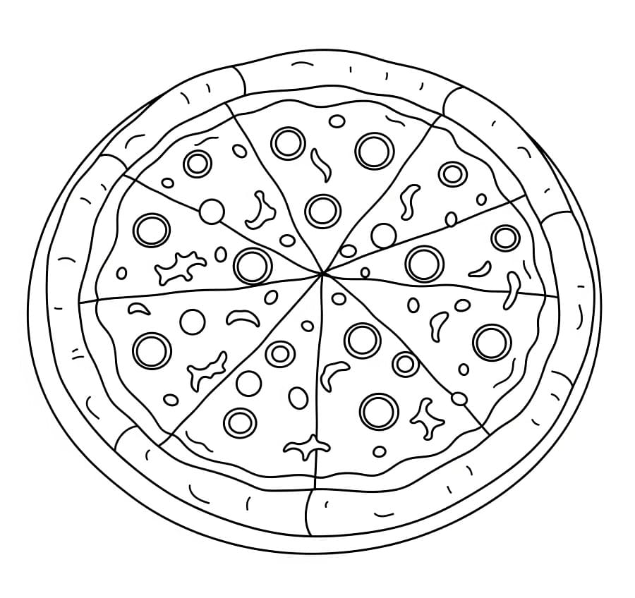 Pizza da Stampare da colorare
