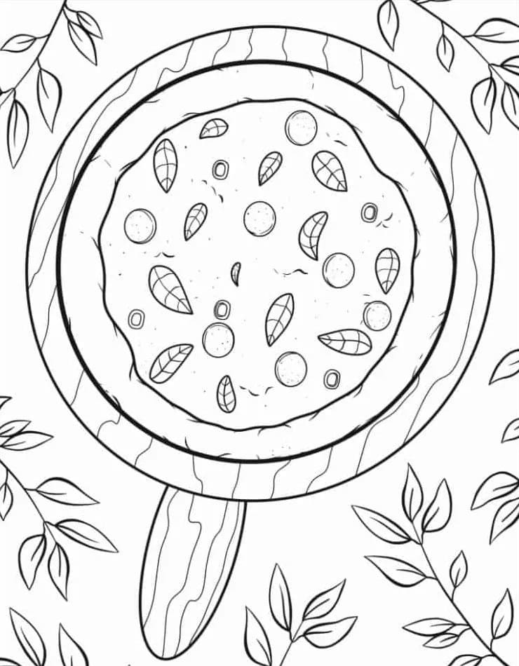 Pizza per Bimbi di 5 Anni da colorare